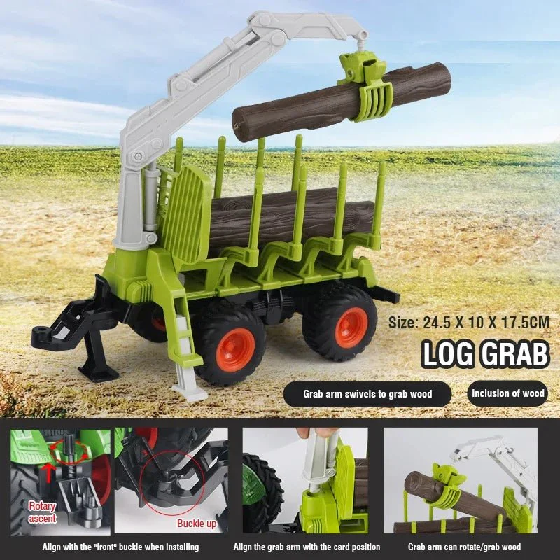 FIELDORQ 1:24 remote-controlled electric tractor-trailer with lighting - Image 8