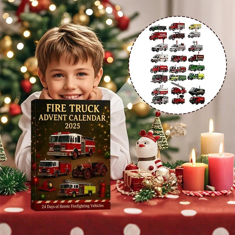 FIRESPARK 2025 – 24-day fire truck advent calendar for children with festive countdown - Image 3