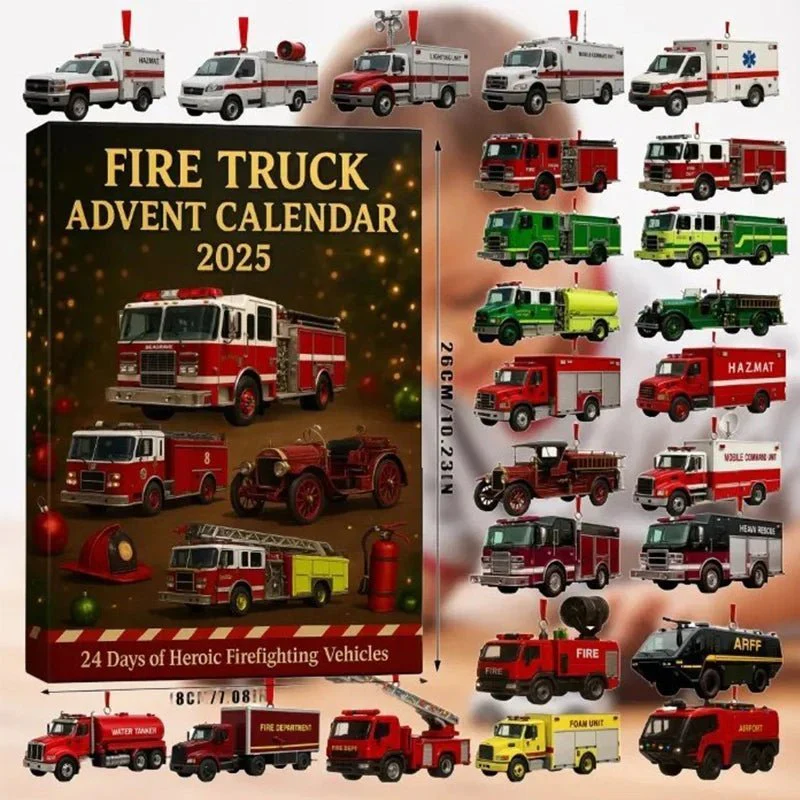 FIRESPARK 2025 – 24-day fire truck advent calendar for children with festive countdown - Image 4