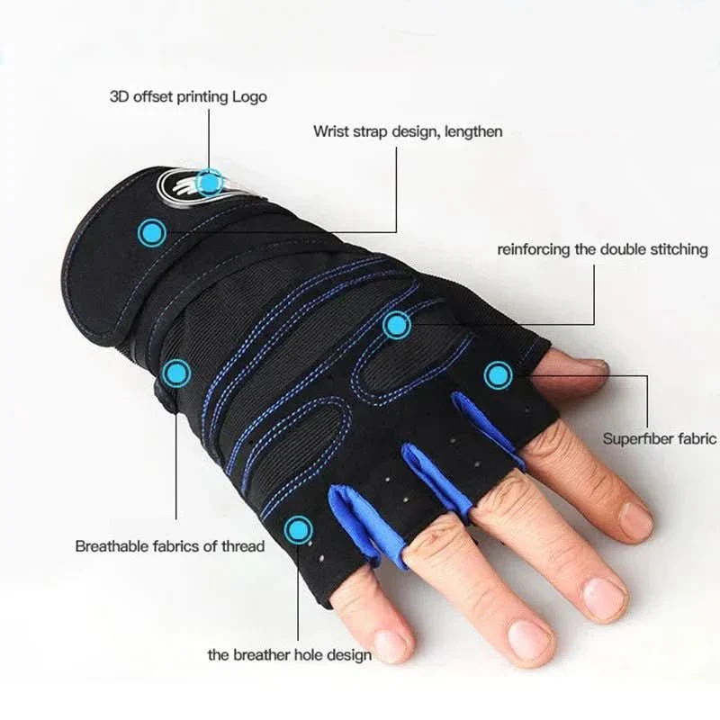 FITFLEX - Shock-resistant training gloves with wrist support | For weight training, fitness & cycling - Image 5