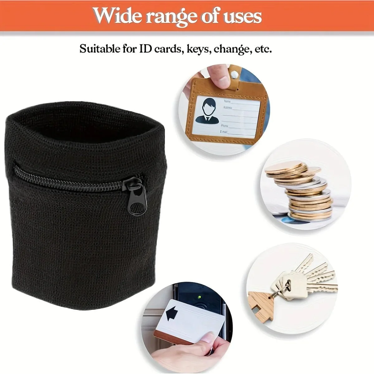 FITZIP – Zipper Wristbands with Hidden Compartment for Active Workouts - Image 4