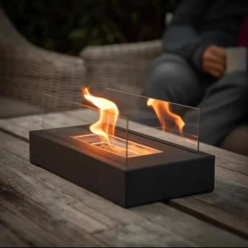 FlameGlow bioethanol table fireplace - Portable & stylish for indoors & outdoors - Image 10