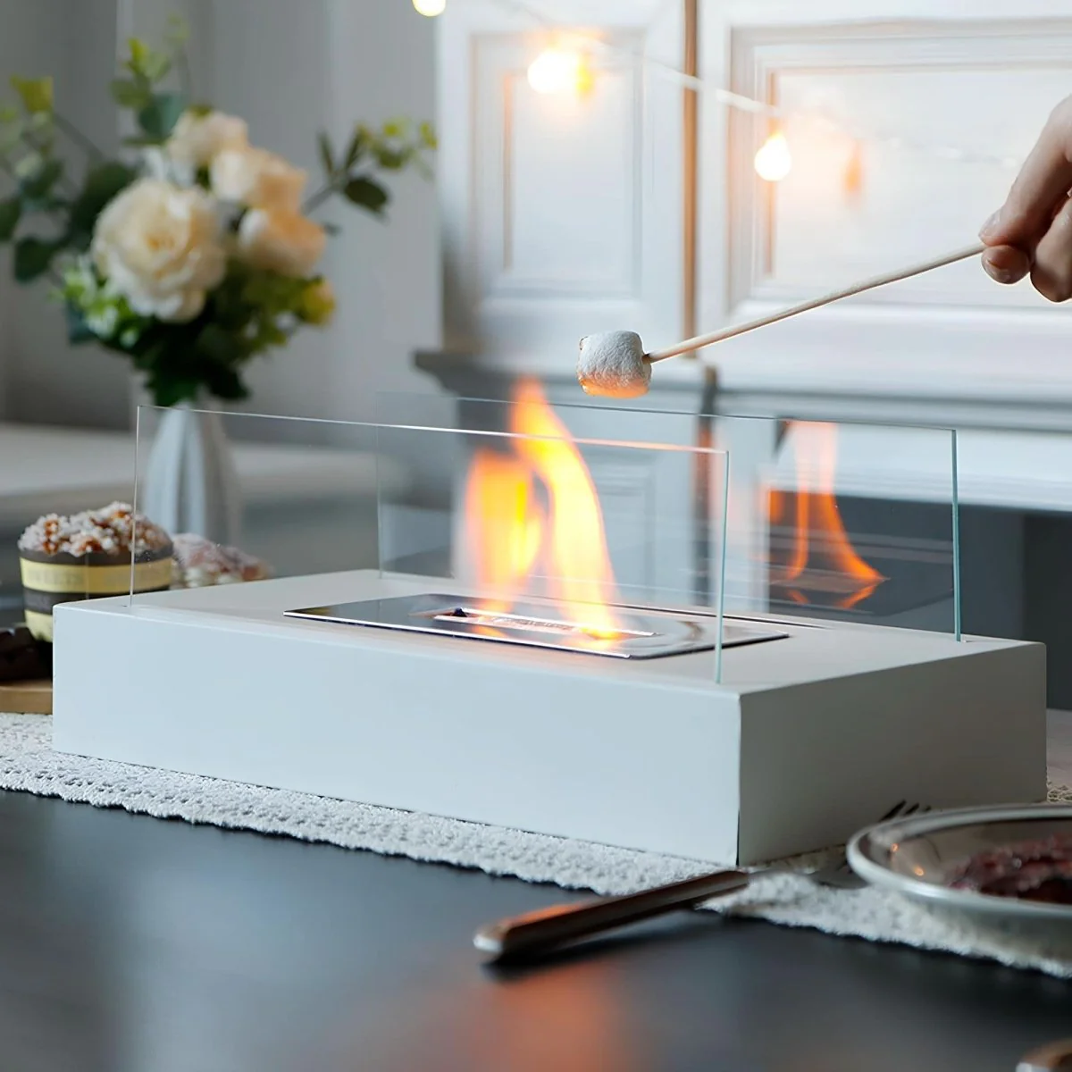 FlameGlow bioethanol table fireplace - Portable & stylish for indoors & outdoors - Image 6