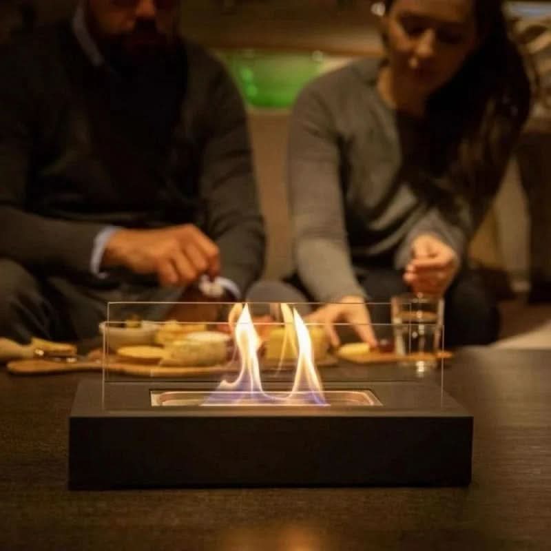 FlameGlow bioethanol table fireplace - Portable & stylish for indoors & outdoors - Image 9