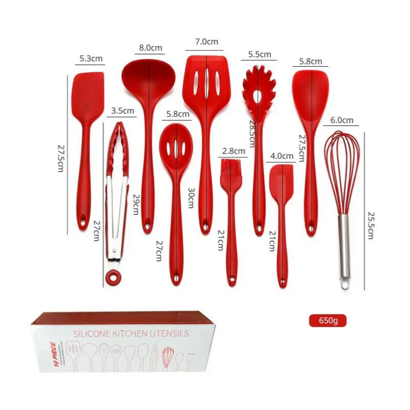 FLARETOOLS – 10-piece Silicone Kitchen Utensil Set for Effortless Cooking - Image 7