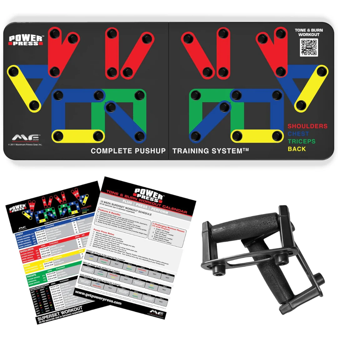 FlexIFit - Foldable push-up board with 30 training positions for targeted muscle training