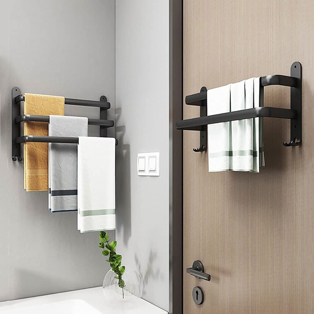 FlexRack – Wall-mounted bathroom shelf made of aluminum for towels & accessories - Image 6