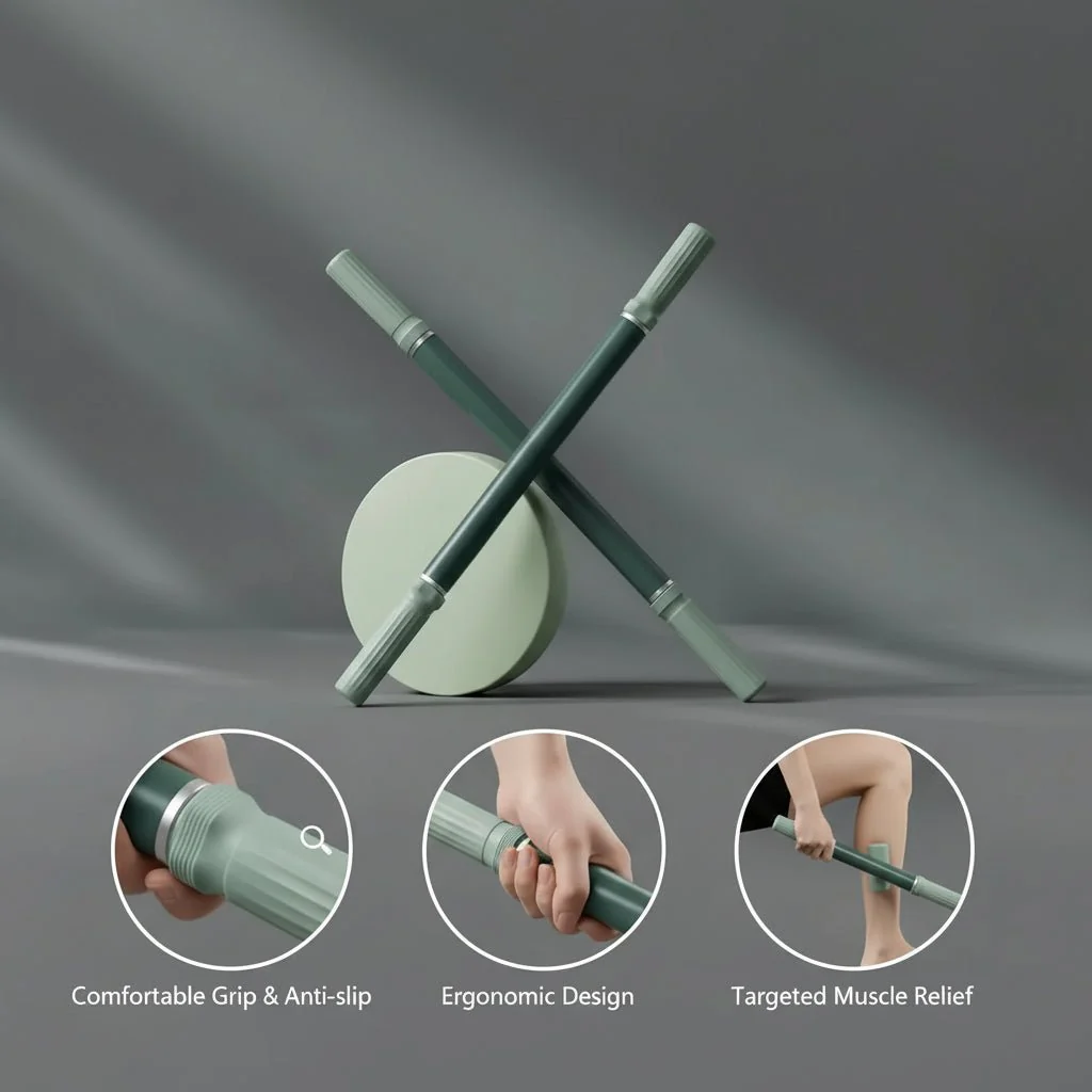 FLEXROLL – Premium Yoga Stick Muscle Massage Roller for Deep Muscle Tissue Relief - Image 2
