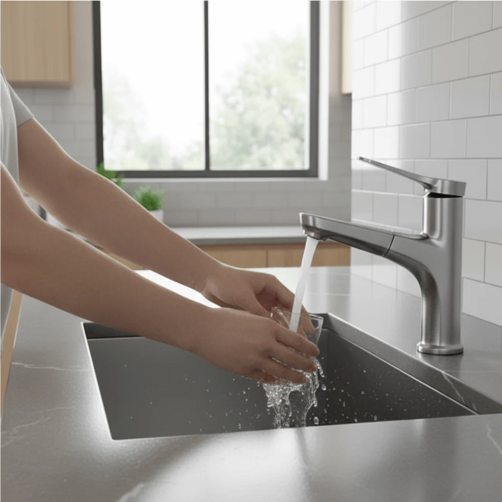 FLEXTAP – Modern pull-out faucet for the bathroom with flexible copper construction - Image 2