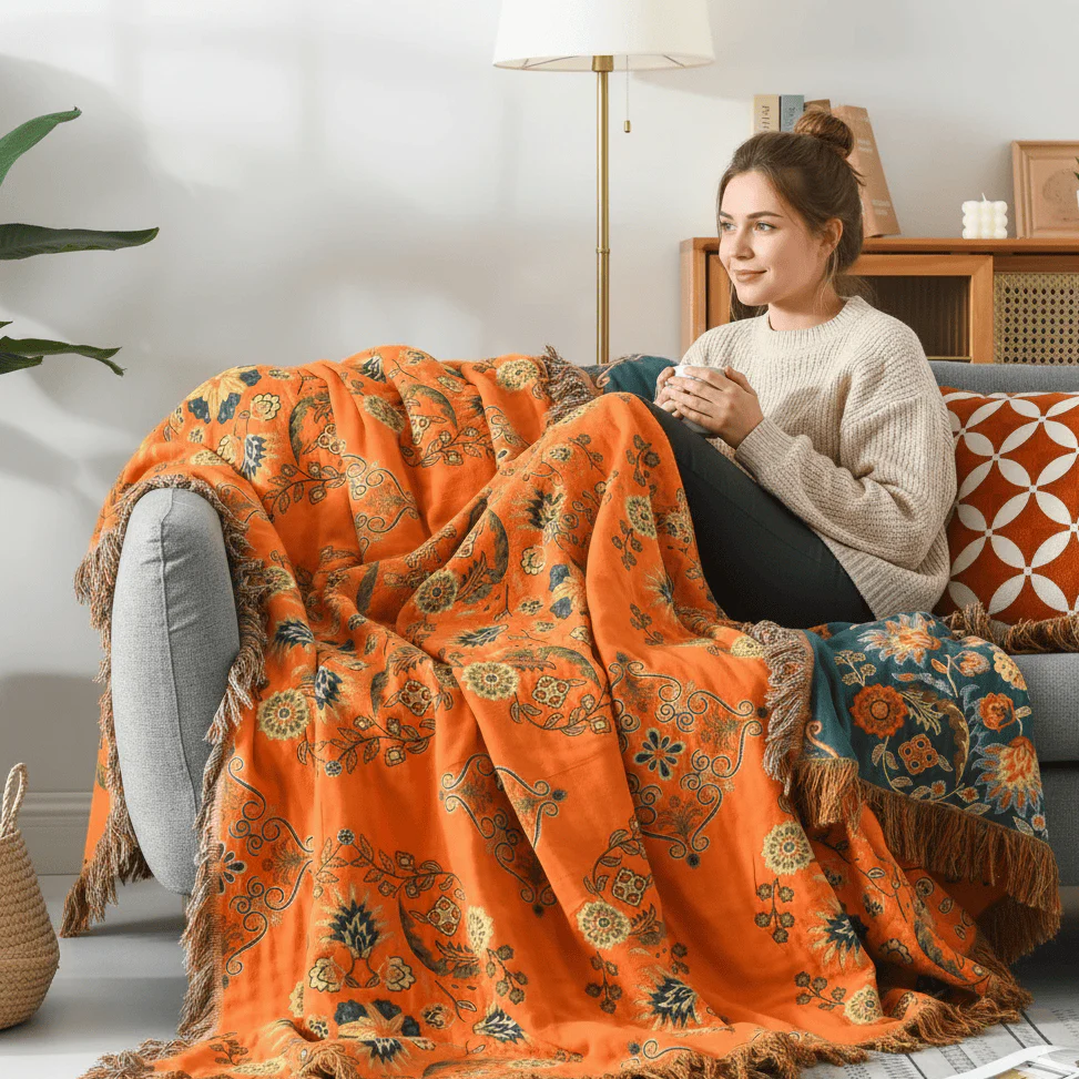 FLIPWARM – Double-sided Marigold Blanket for All Seasons - Image 7