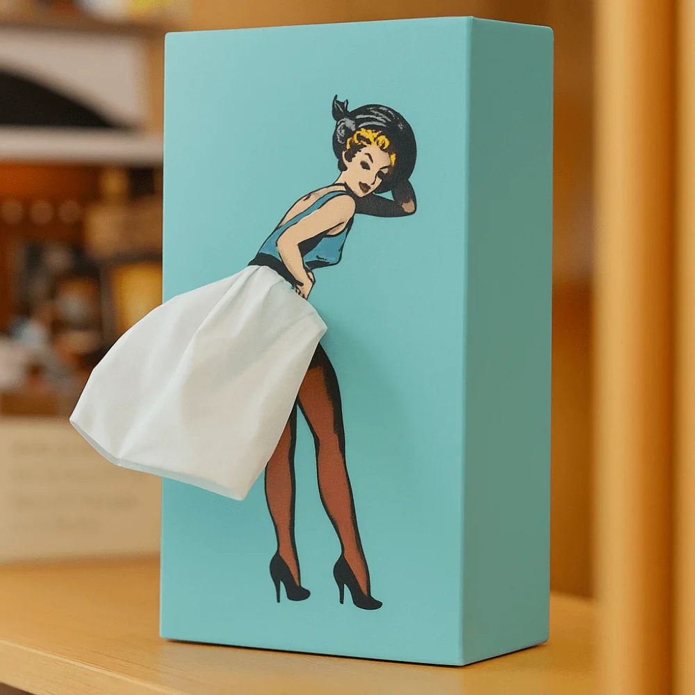 FLITTERROCK – Playful tissue box in the shape of a flying skirt - Image 5