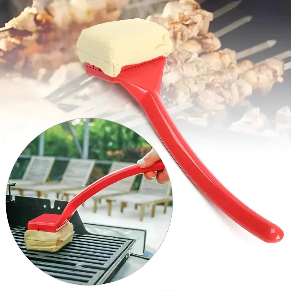 FLORACLEAN - Steam Grill Cleaning Brush with Long Handle and Scratch-Free Cleaning Pad - Image 3