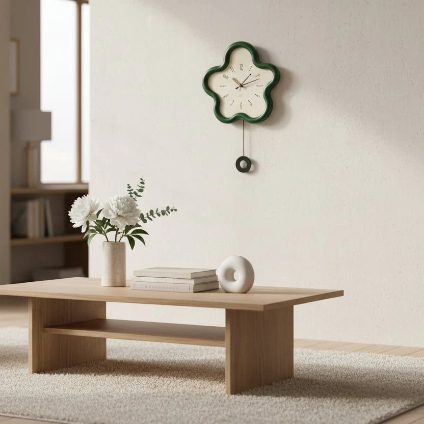 FLORAPULSE – 3D Flower Pendulum Wall Clock with Silent Movement - Image 2