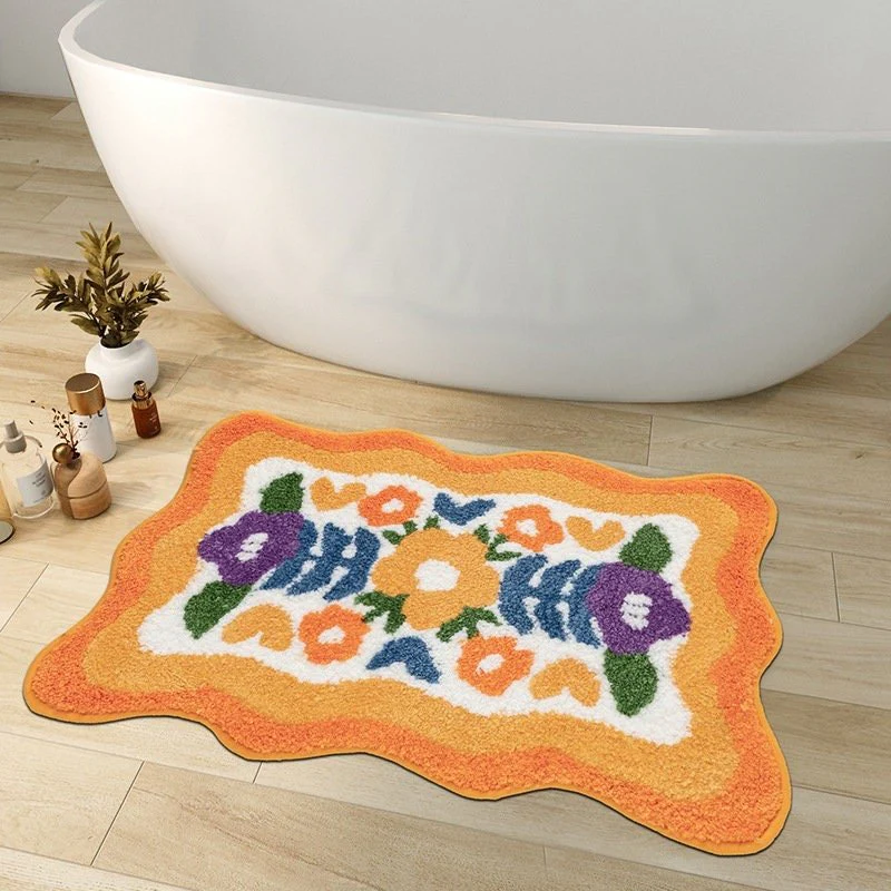 FLORAVIBE – Stylish, colorful flower bath mat with non-slip surface - Image 2