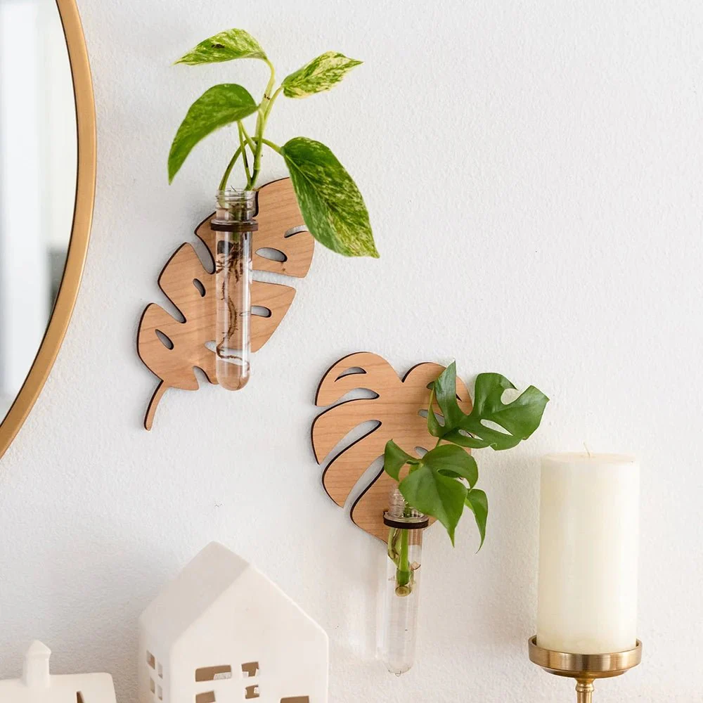 FLORHOLZ – Handcrafted Leaf Wall Planter made of Natural Wood - Image 2