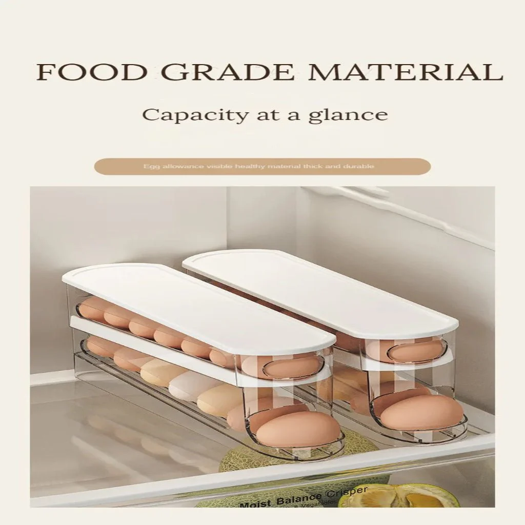 FLOWSTACK – Automatic rolling 2-layer egg organizer for refrigerators - Image 12