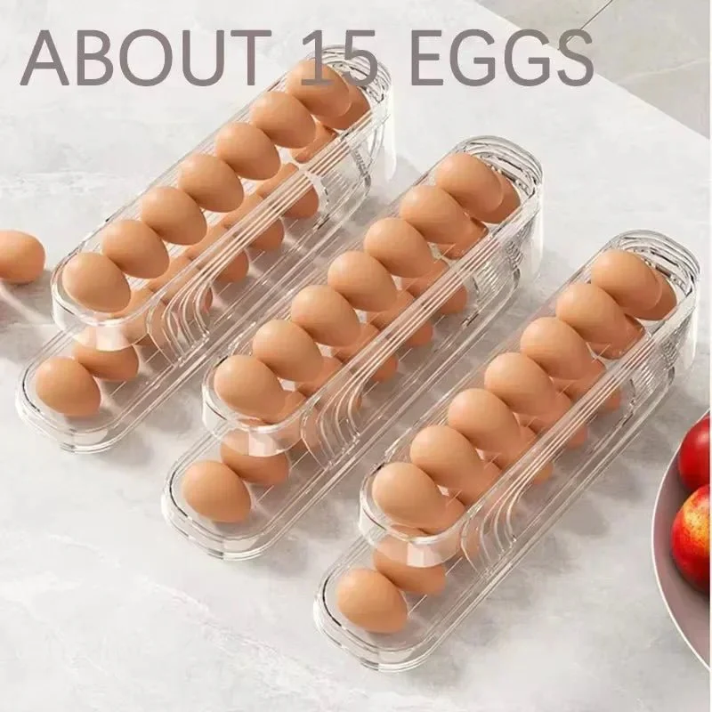 FLOWSTACK – Automatic rolling 2-layer egg organizer for refrigerators - Image 13