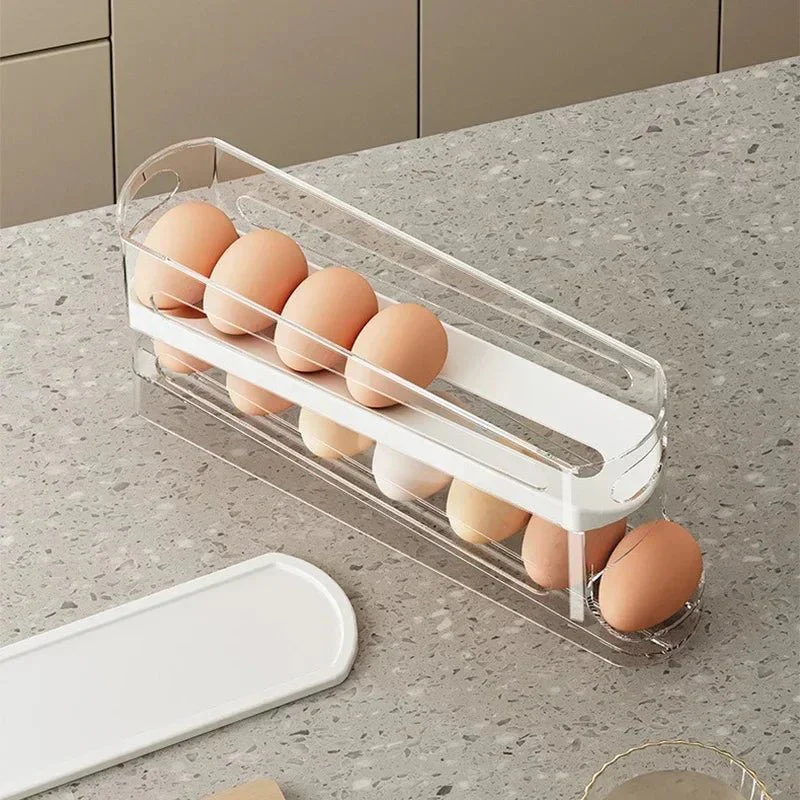 FLOWSTACK – Automatic rolling 2-layer egg organizer for refrigerators - Image 6