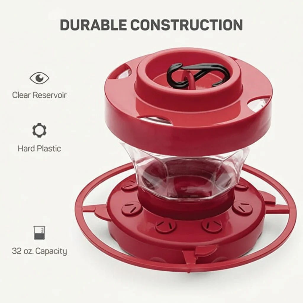 FLUTTERFEED – Bee-safe Hummingbird Feeder with Ant Protection & 473 ml - Image 3