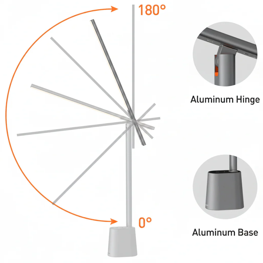 FOLDLITE – Intelligent, foldable LED desk lamp with battery & dimming function - Image 4