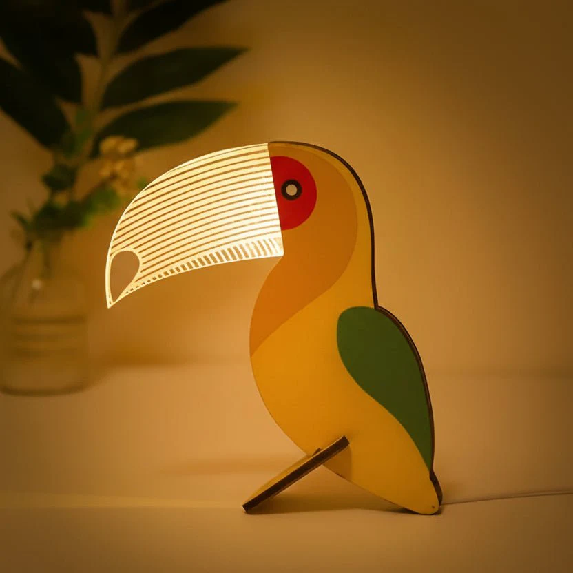 FORESTBUD – Sturdy LED Animal Lamp Made of Wood for Cozy Children's Lighting