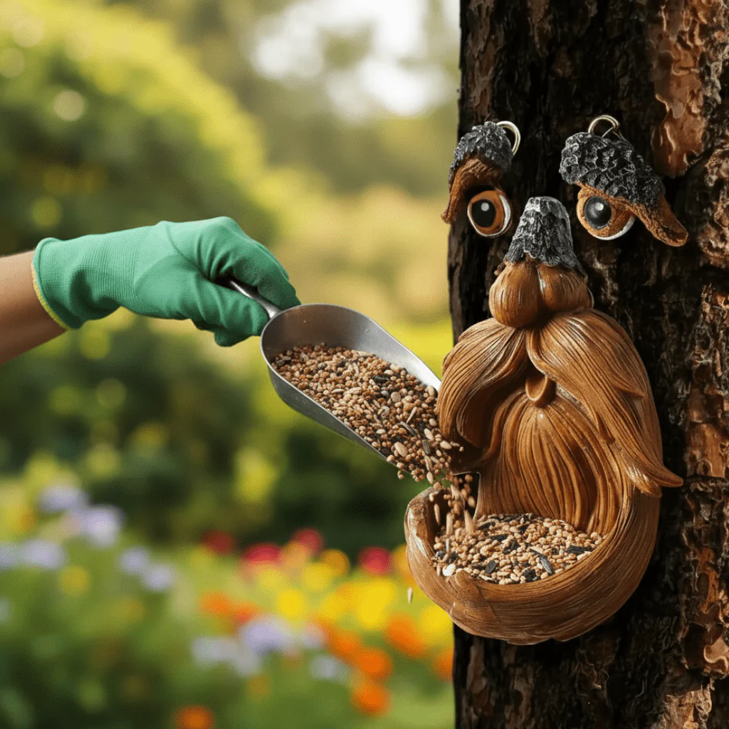 FORESTFACE – Birdhouse in tree face shape for the garden, weatherproof decoration - Image 3