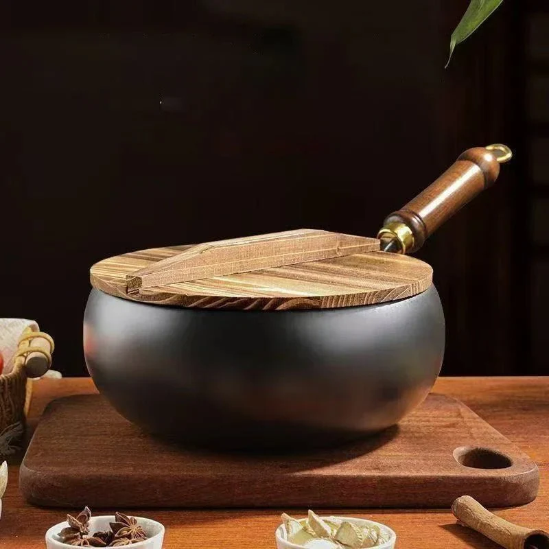 FORGIRON – Hand-forged iron pan with wooden handle and optional lid (24/28 cm) - Image 5