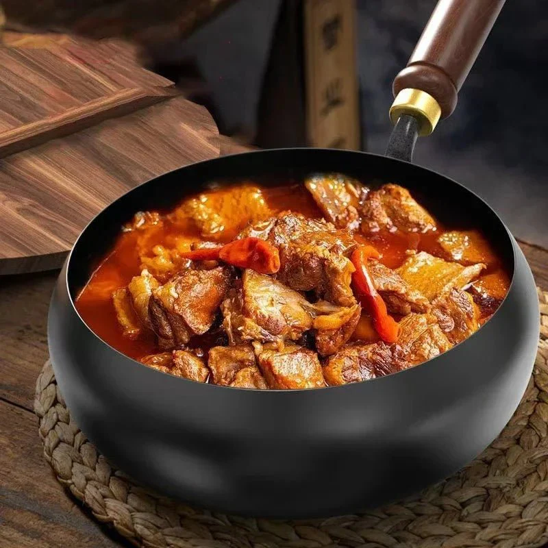 FORGIRON – Hand-forged iron pan with wooden handle and optional lid (24/28 cm) - Image 6