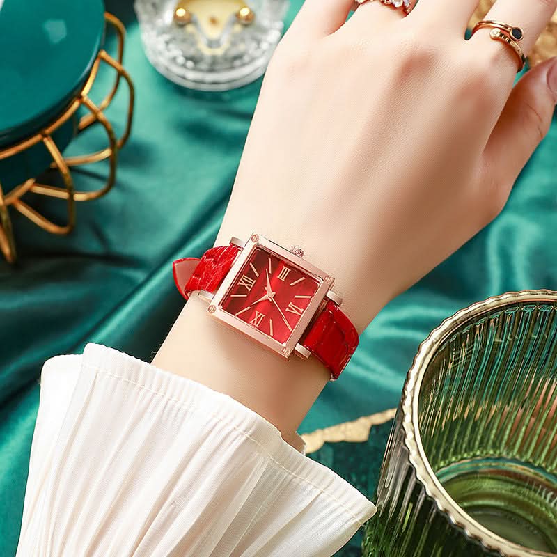 FORMAHOLZ – Square Watch with Natural Wood Pattern Dial - Image 4