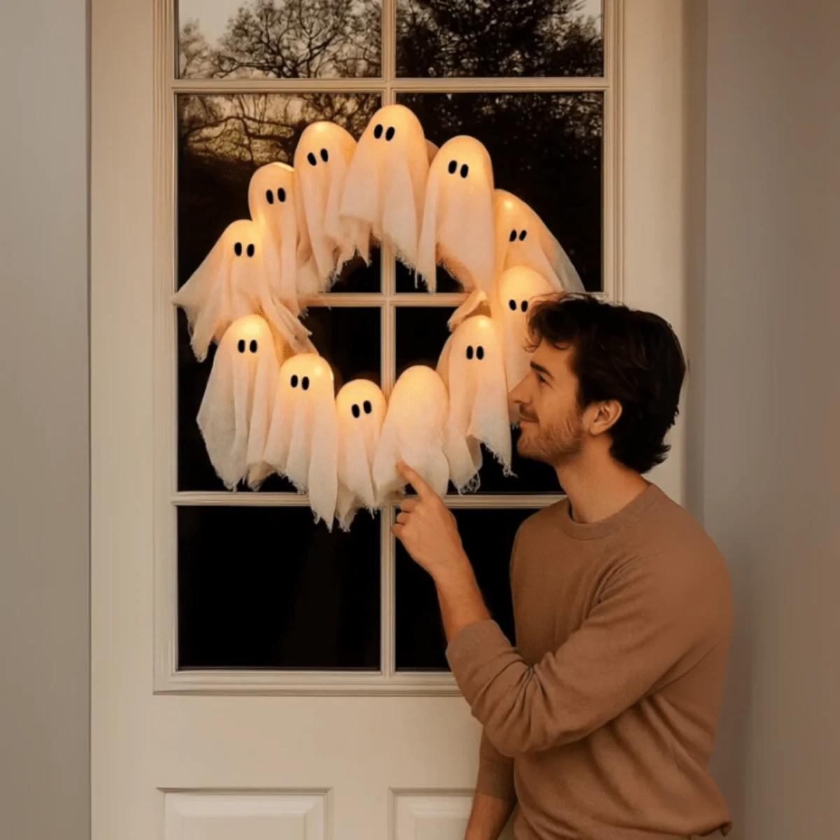FrightLights LED Wreath – Spooky Halloween Magic for Atmospheric Decoration - Image 6