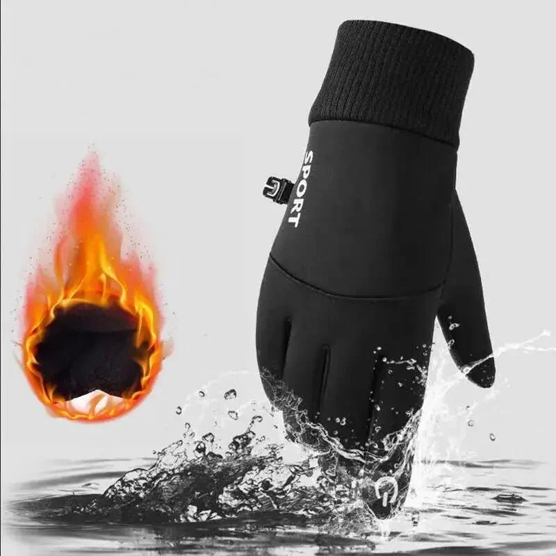 FROSTSCREEN – Winter fleece gloves for women & men with touch function and water protection - Image 3