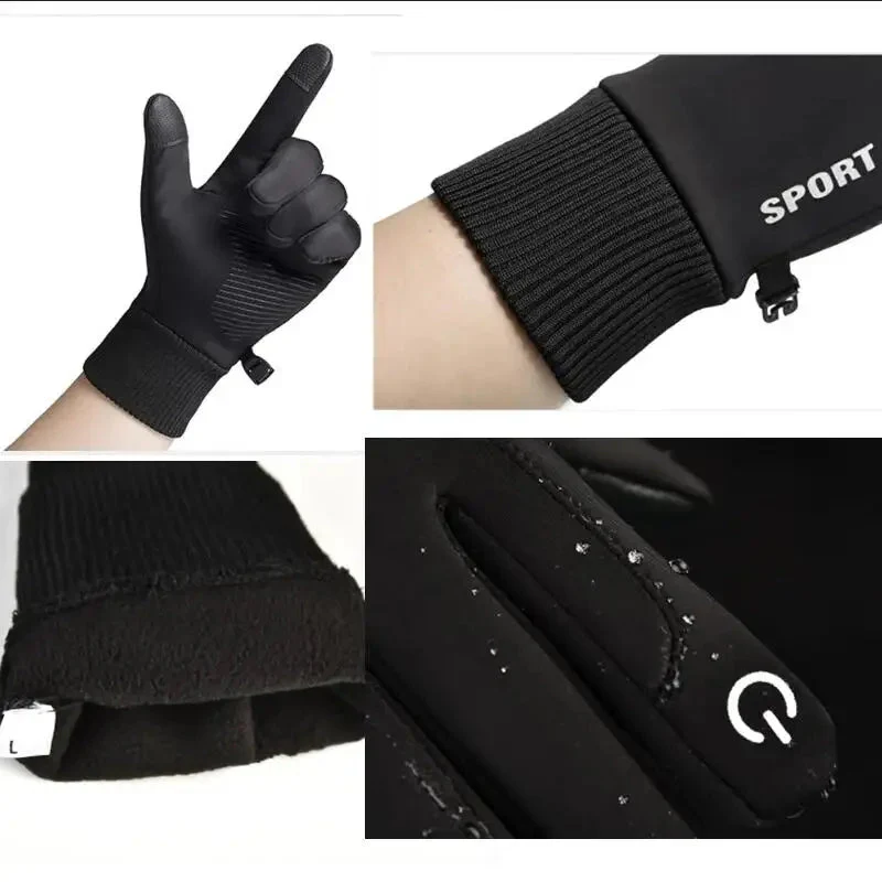 FROSTSCREEN – Winter fleece gloves for women & men with touch function and water protection - Image 7