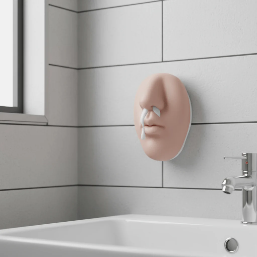 FUNDRIP – Funny nose-shaped soap dispenser for wall mounting for special decoration ideas - Image 4