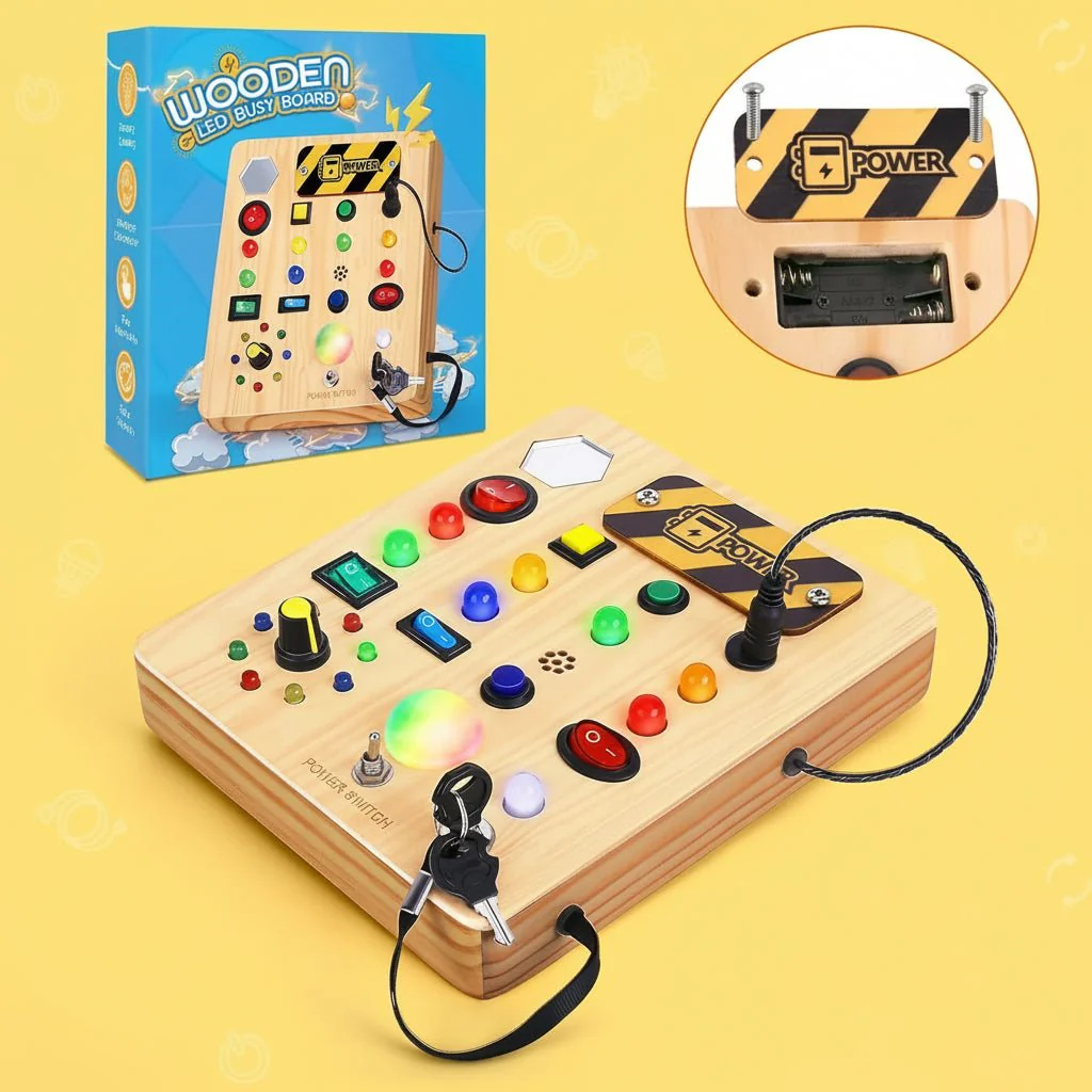 FUNTUNE – Montessori Activity Board with Music & LED Lights - Image 5