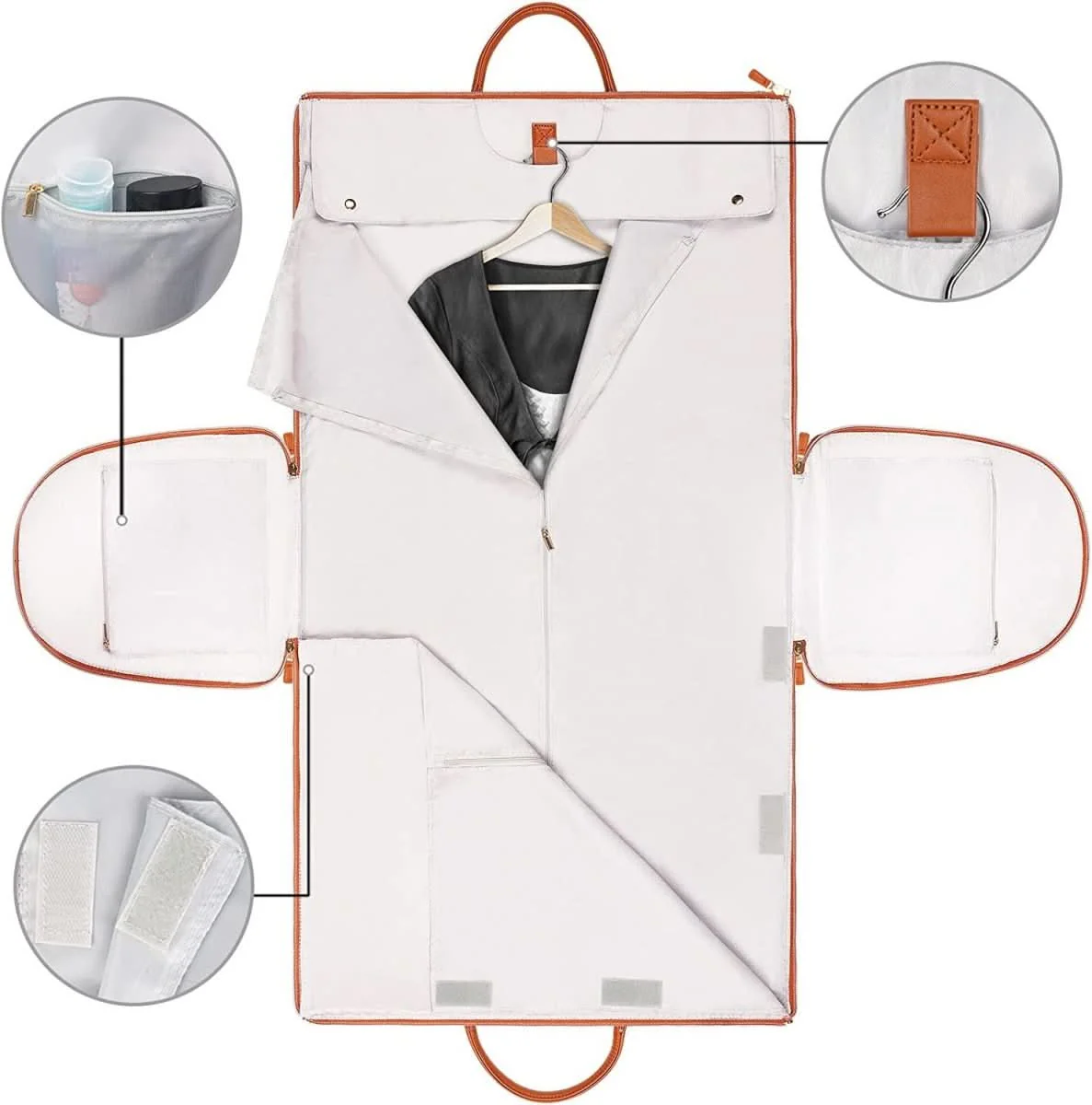 GARMENTGO Travel Bag - Foldable garment bag made of PU leather for crease-free travelling in style - Image 9