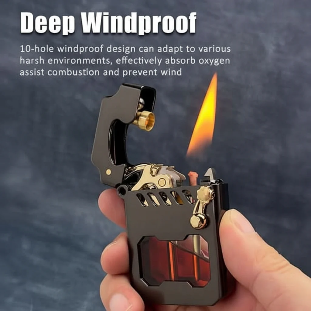 Gearflame Lighter - Windproof lighter with gear mechanism and style - Image 7
