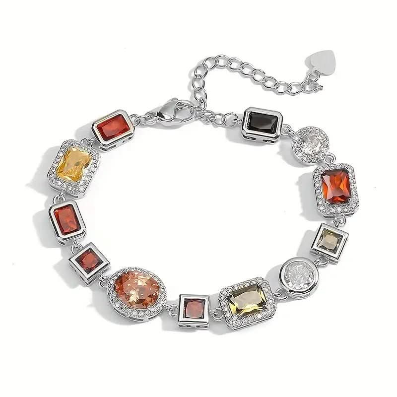 GEOMETRIC ZIRCON JEWELRY SET - Modern jewellery set with geometric design - Image 5