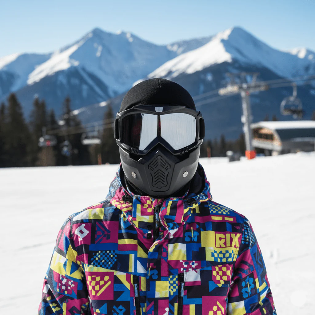 GLACIERMASK PRO – Full-face ski mask with shatterproof TPU frame & crystal-clear PC lens - Image 7