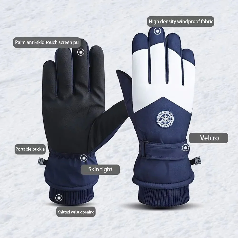 GLACIERTACT – Thermal winter gloves for skiing, waterproof, non-slip & touchscreen compatible - Image 5
