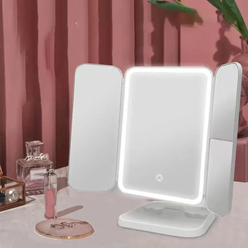 Glamlite Mirror - Three-part mirror with LED lighting in 3 colours for perfect make-up - Image 5