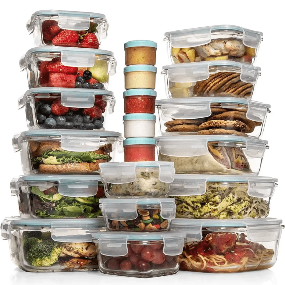 Glassafe 35-Piece Food Storage Set - BPA-free, airtight for meal prep & organisation - Image 5