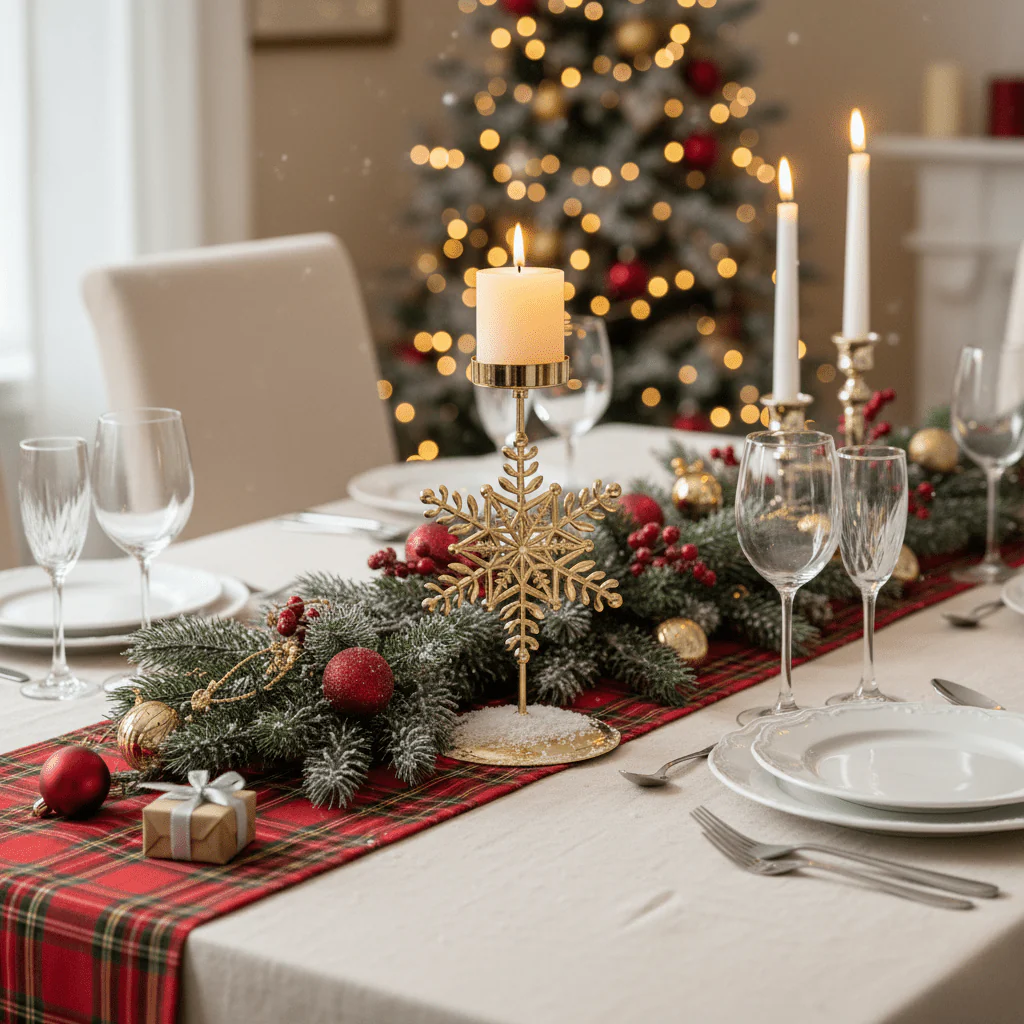 GLORIAHOME – Vintage Gold Candle Holder for Elegant Christmas Decoration - Image 2