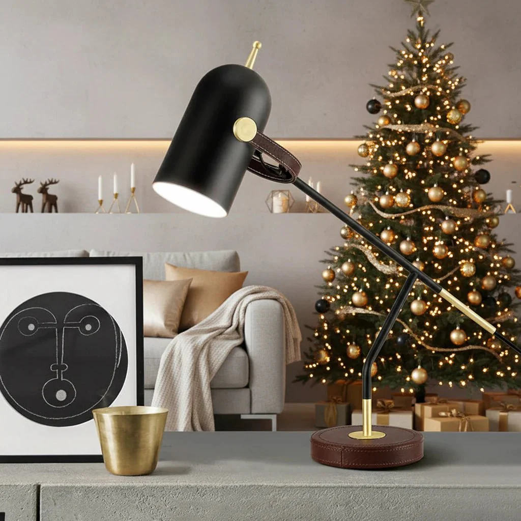 GLOVANCE – Modern Metal Table Lamp with E27 LED for Reading & Ambient Light - Image 2
