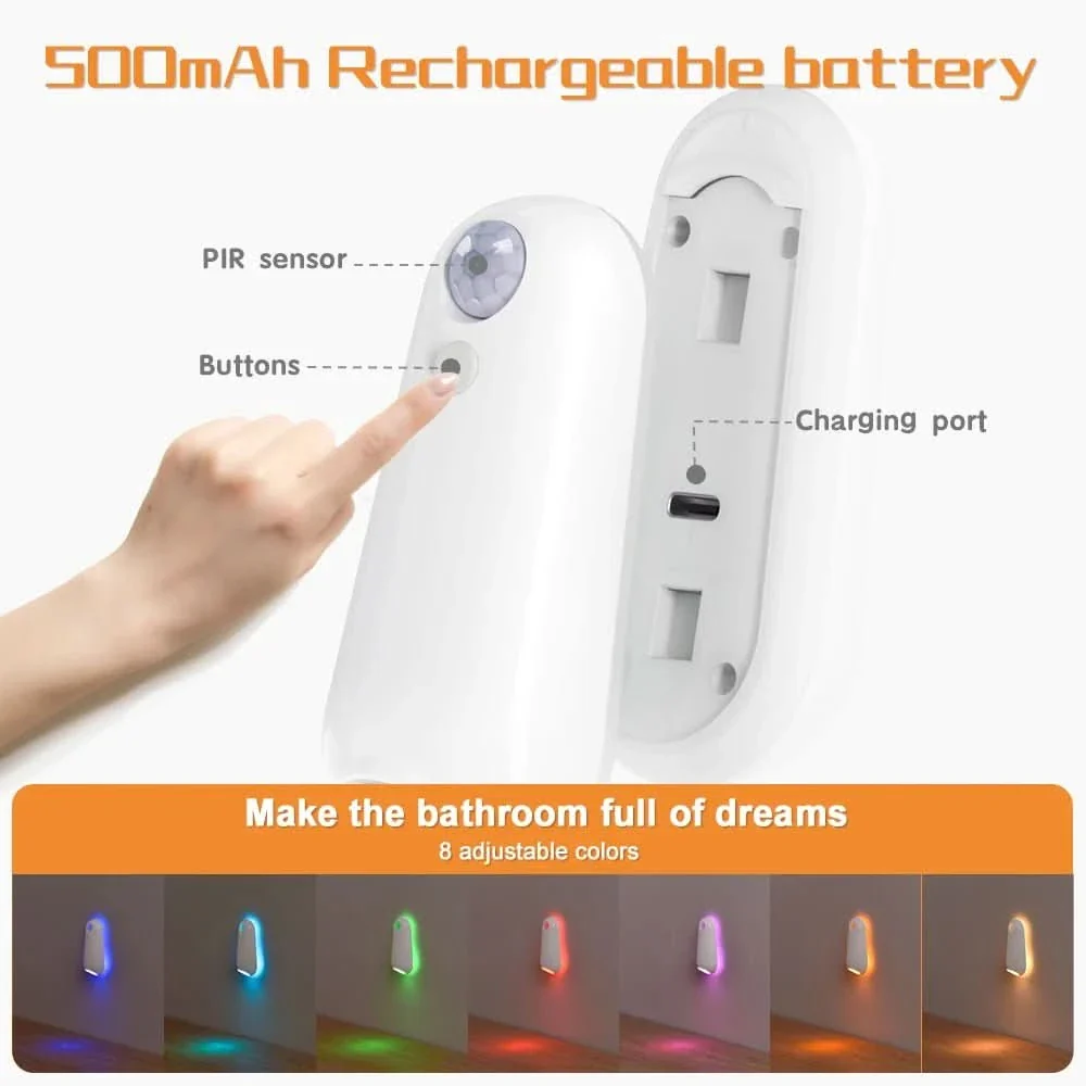 GlowBowl Motion – Motion Sensor Toilet Light with 7 RGB Colors - Image 5