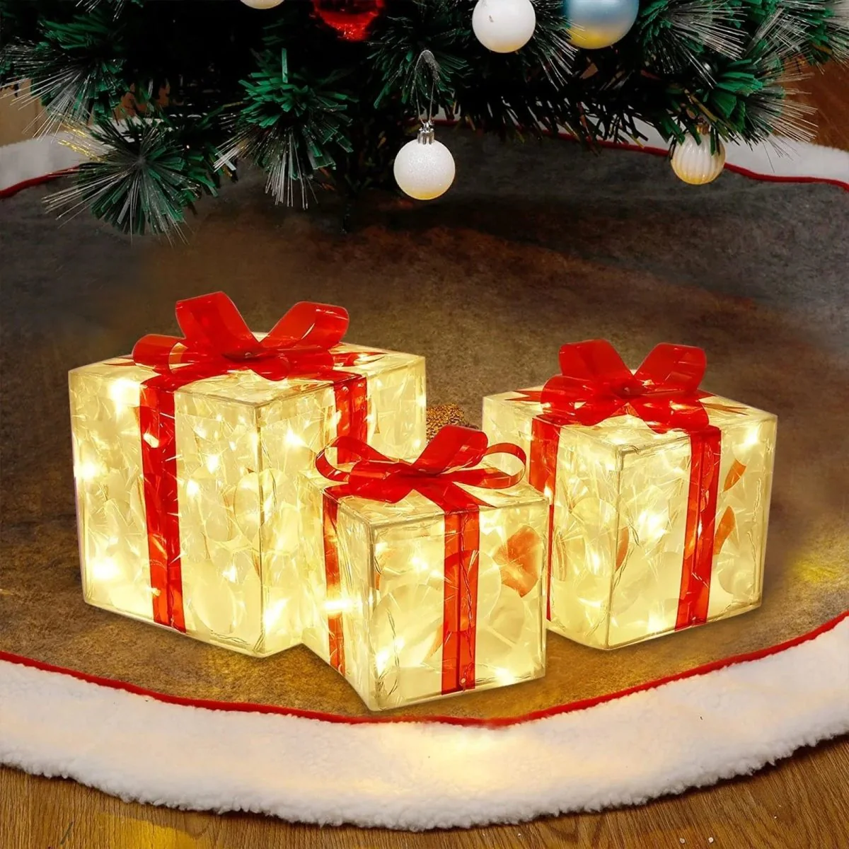 GLOWCRATE – Luminous Christmas gift box with 100 LED lights for festive decoration - Image 4