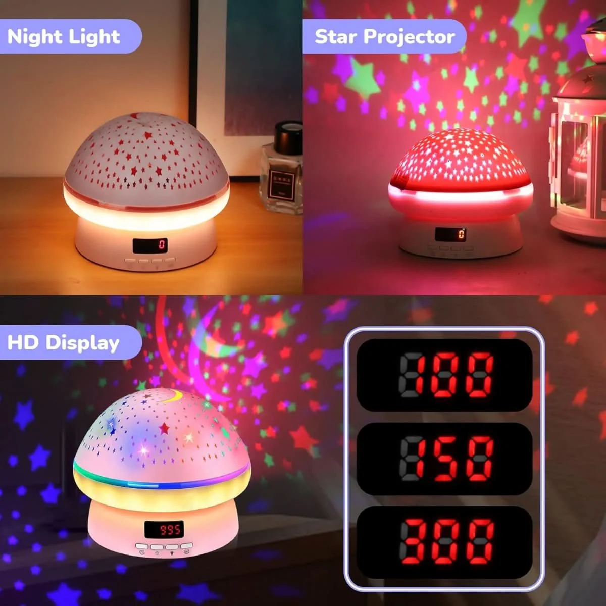 GlowLight - Magic star projector with 16 colours & timer function - Image 10