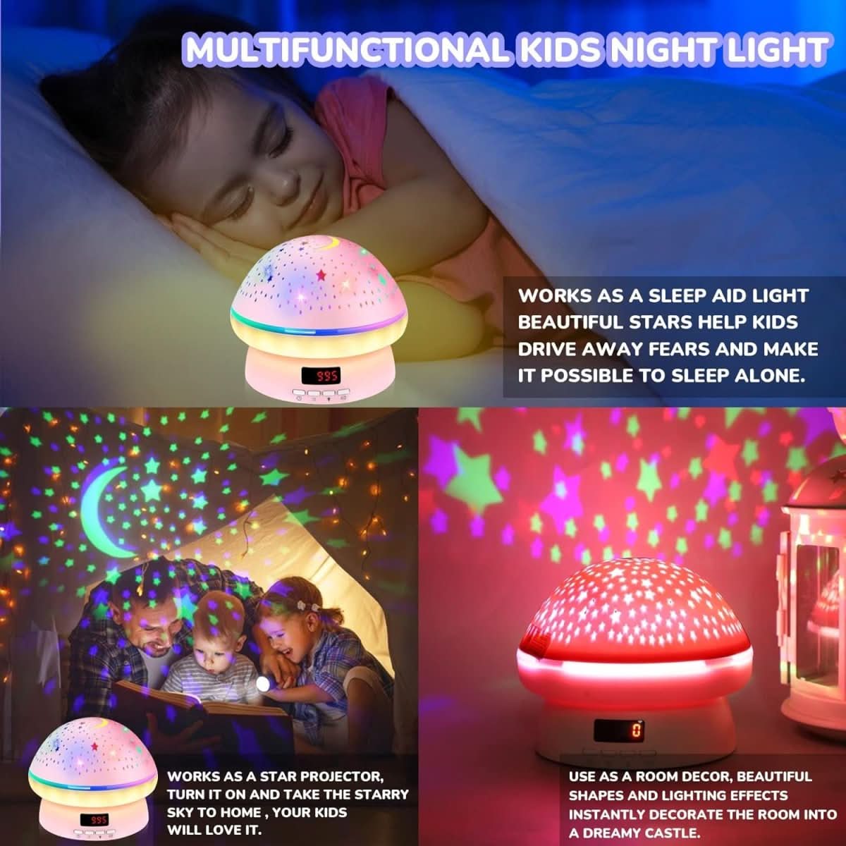GlowLight - Magic star projector with 16 colours & timer function - Image 5