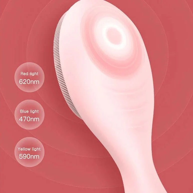 Glowpure - Electric facial cleanser with LED light & 42 °C heat technology | Silicone skincare device with sound vibration - Image 5