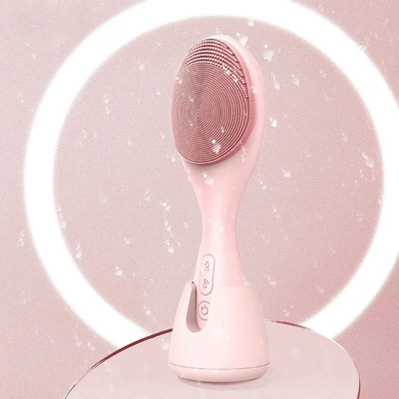 Glowpure - Electric facial cleanser with LED light & 42 °C heat technology | Silicone skincare device with sound vibration - Image 9