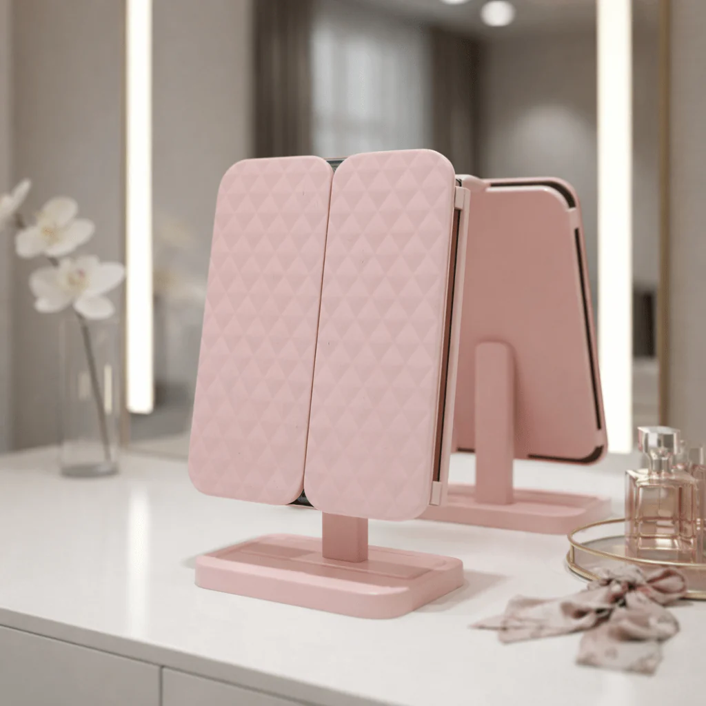 GLOWVUE – LED Makeup Mirror with Adjustable Lighting & Precise Magnification